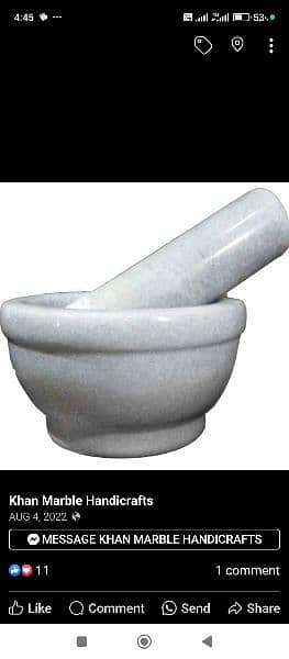 Marble Mortar and pestle 2