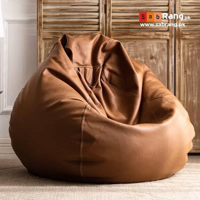 bean bag / leather bean bag / Leather bean bag /sofa cum bed Bean bag 1