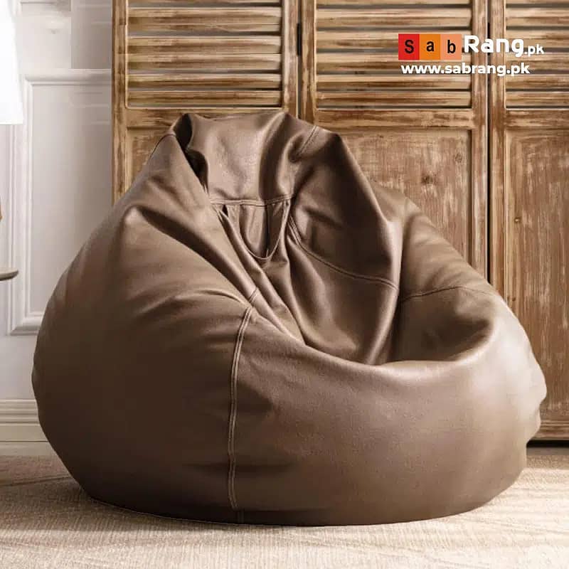 bean bag / leather bean bag / Leather bean bag /sofa cum bed Bean bag 3