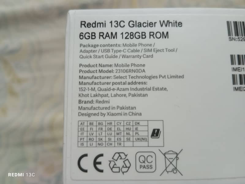 Redmi 13c 128/6 available for sale 11