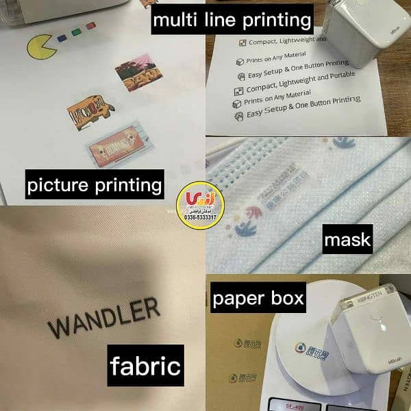 Handheld mini Handy Color Printer logo QR Barcode printer 3