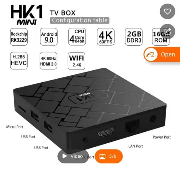 hk1 mini 2/16 gb android box - 4K 1