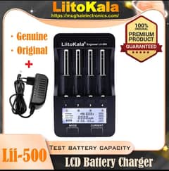 LiitoKala Lii-500 LCD 18650 Battery Charger with Adapter for Lithium