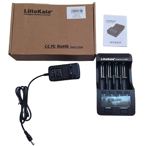 LiitoKala Lii-500 LCD 18650 Battery Charger with Adapter for Lithium 3