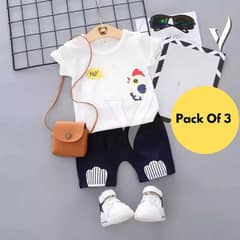 pack of 3 hi Cock Unisex Kids Suit with Glasses