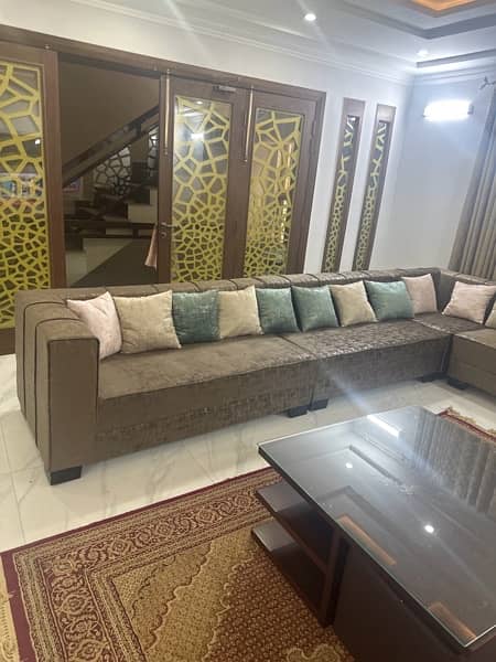 9 seater L shaped Sofa 1