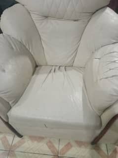 7 sitter off white sofa set and square table