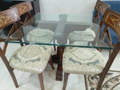 dining table 4 chairs good condition
