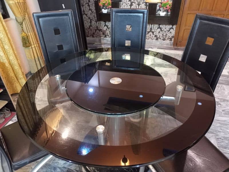 Round dining table with 6 chairs 5