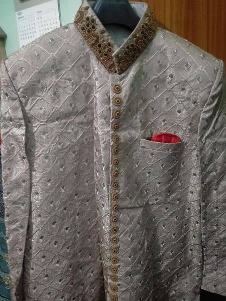 Wedding Sherwani. . one time used. . perfect condition 4