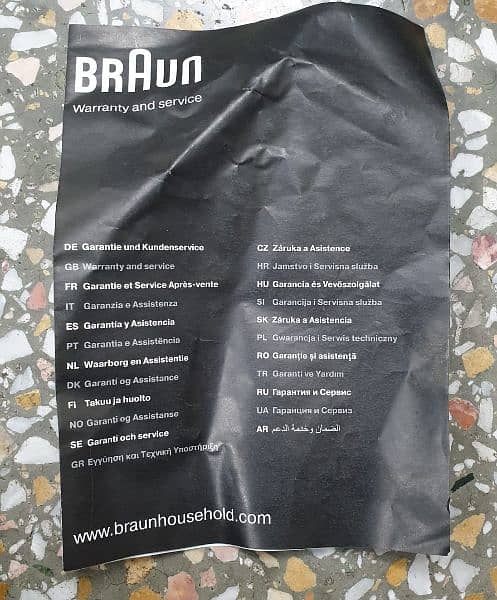 BRAUN FOOD FACTORY . . MADE IN GERMANY 9