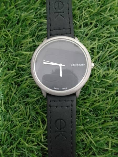 Calvin Klein black leather strap formal watch 2