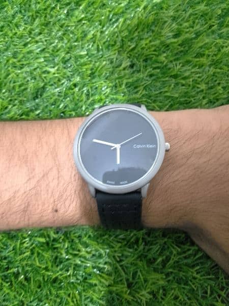 Calvin Klein black leather strap formal watch 4