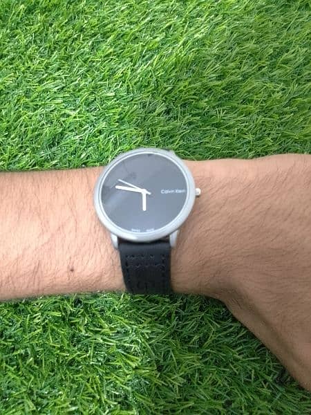 Calvin Klein black leather strap formal watch 5