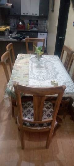 Dining table with 6 chair 0