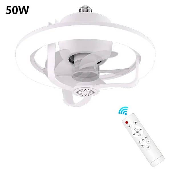 360° Rotating Socket Ceiling Fan With Light And Remote 1