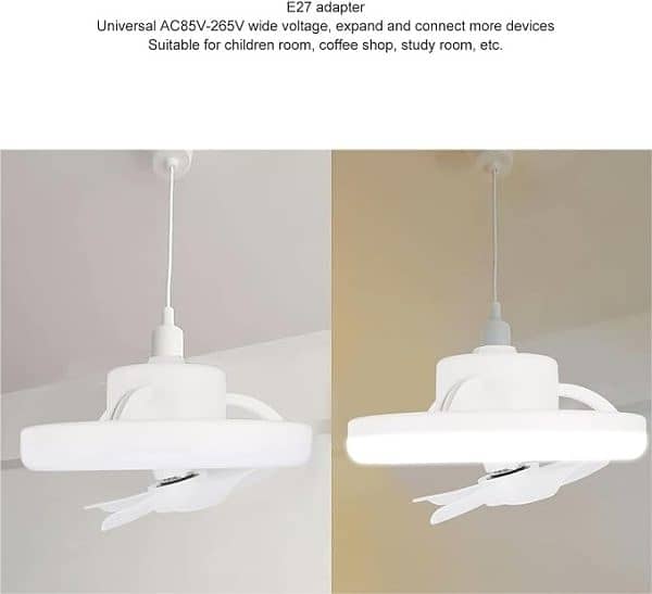 360° Rotating Socket Ceiling Fan With Light And Remote 2