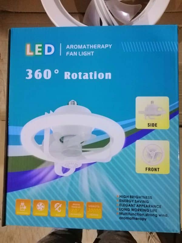 360° Rotating Socket Ceiling Fan With Light And Remote 7