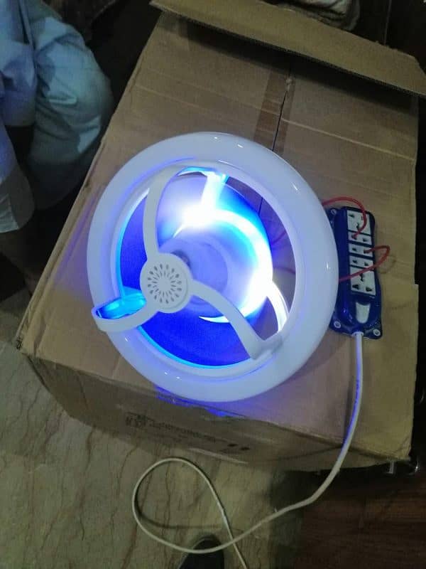 360° Rotating Socket Ceiling Fan With Light And Remote 8