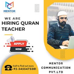 Male & female Quran teacher Required for Night Shift