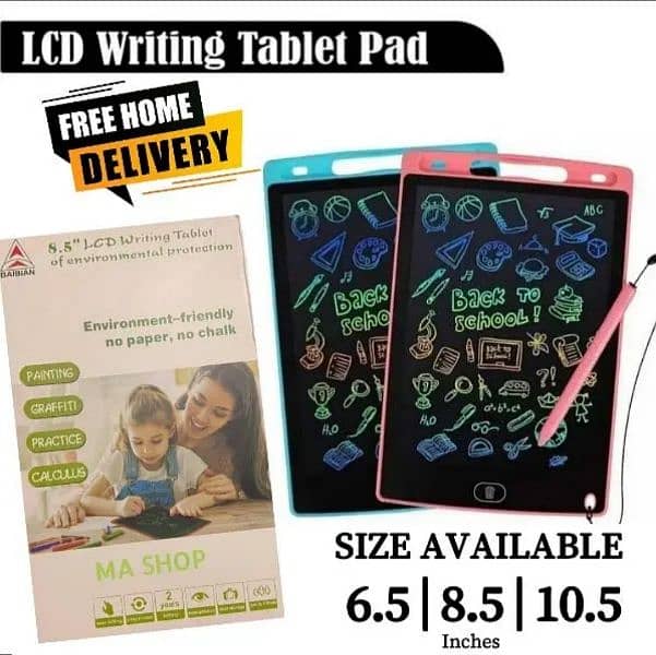 LCD writing tablet for kids 8.5 inches with digital erase button - Toys ...