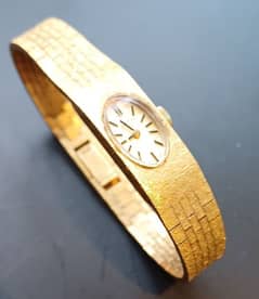 Vintage Swiss made "Rotary" Ladies bracelet dress gold plated.