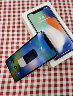 iphone x pta  box with cable and charger  or hand free