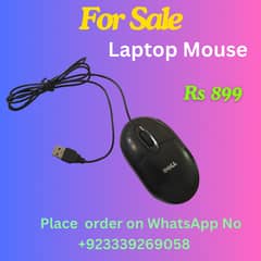Sleek and Efficient Dell Laptop Mouse | Black | Wired