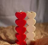 Heart pillar candle 1