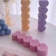 Heart pillar candle 3