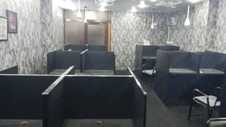 semi furnished office for rent at pechs block 6 main shahra e faisal karachi