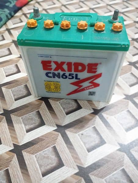 Original Exide CN 65L battery,with charger 0