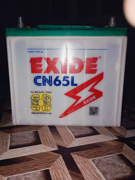 Original Exide CN 65L battery,with charger 2