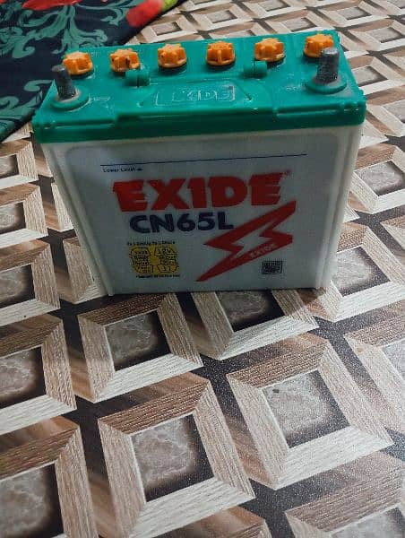 Original Exide CN 65L battery,with charger 5