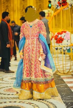 Used heavy bridal Mehndi dress for sale