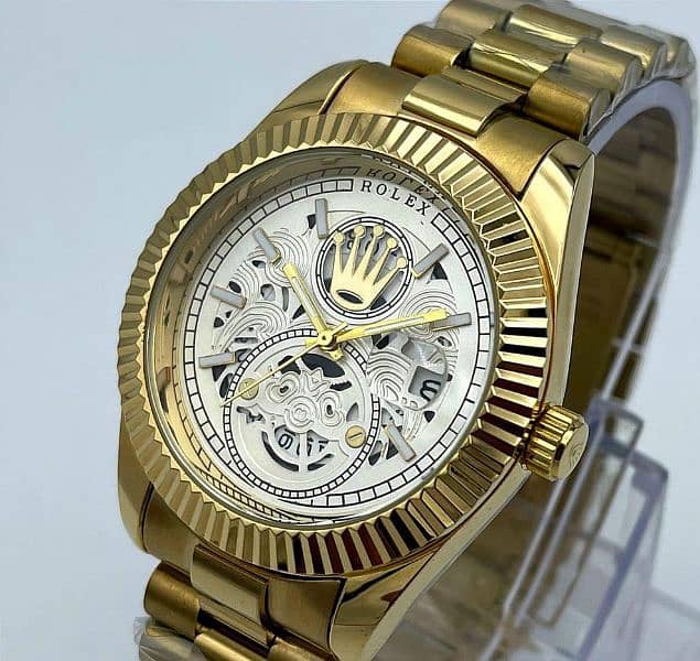 mens stainless steel analogue watch 6