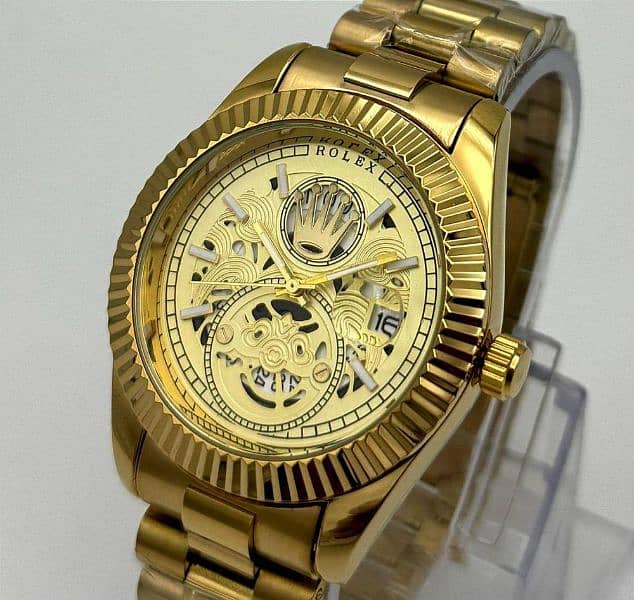 mens stainless steel analogue watch 7