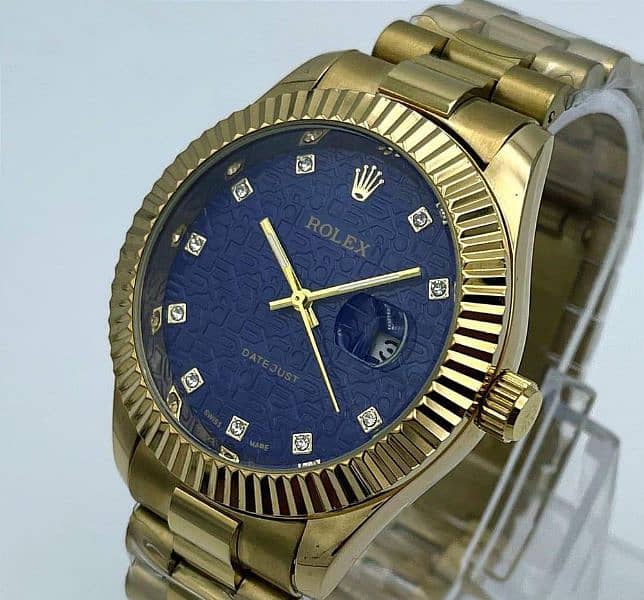 mens stainless steel analogue watch 8