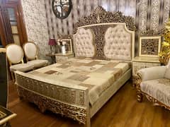 Bridal bed set 2,side table and dressing without mattress