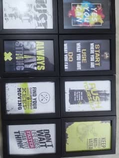 PACK OF 8 MOTIVATIONAL QUOTES FRAMES
