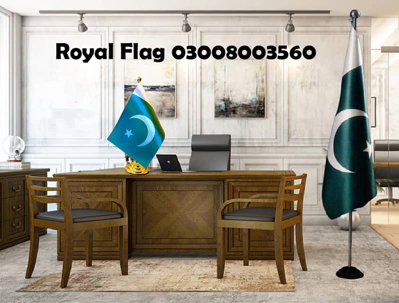 Vip punjab government Flag with floor Stand for commissioner Office 5