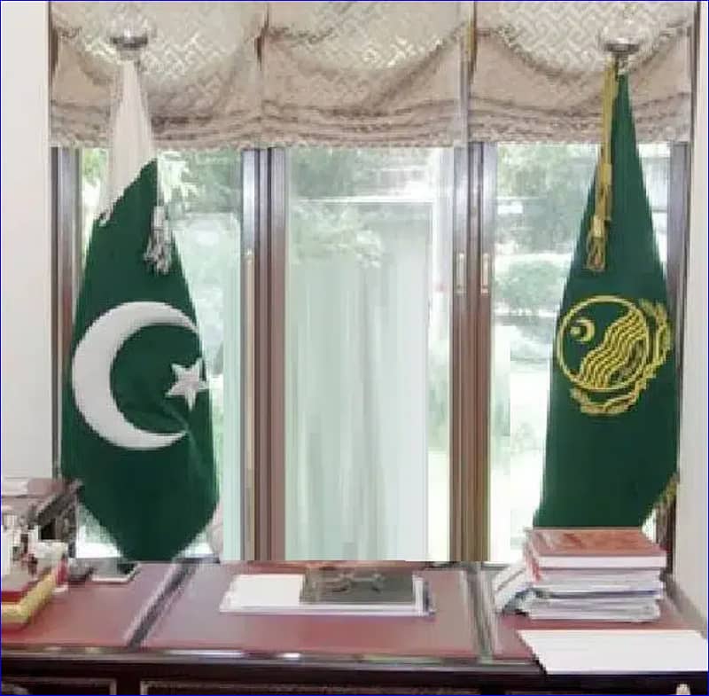 Vip punjab government Flag with floor Stand for commissioner Office 3