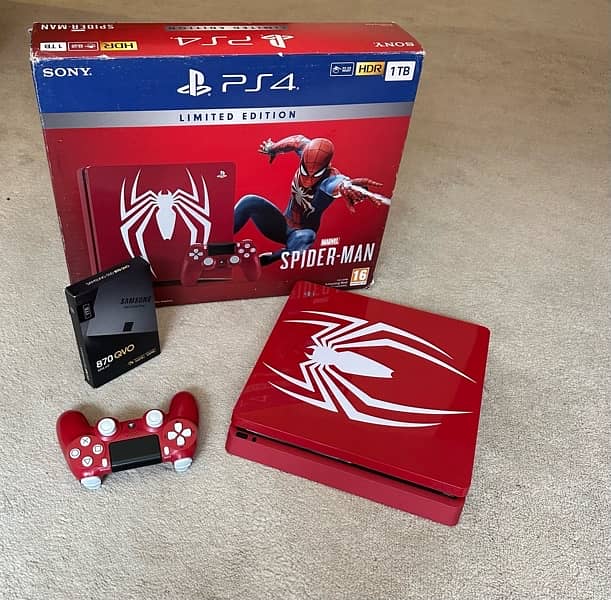 PlayStation 4 Slim 1TB Limited Edition PS4 Spiderman 2