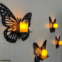 Butterfly Shelves Black, Pack of 3