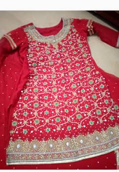 Sharara Bridal Dress Red Shararah