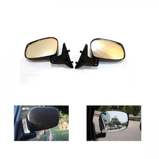 Mehran side mirror, wide angle universal side mirror pair 1