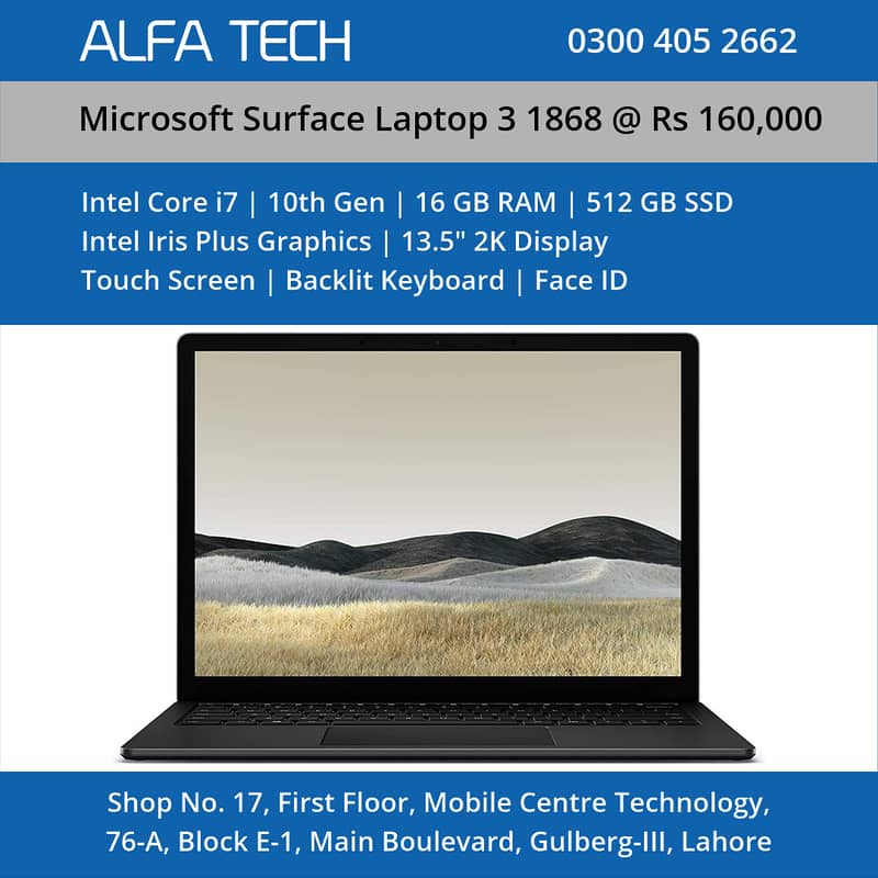Microsoft Surface Laptop 3 (i7-10th-16-512-13.5”-2K-Touch) - ALFA TECH 0