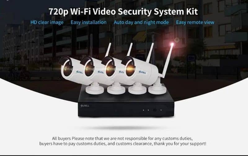 WIFI CCTV Security System 720p IP Camera Kit Outdoor Indoor Night K14W 0