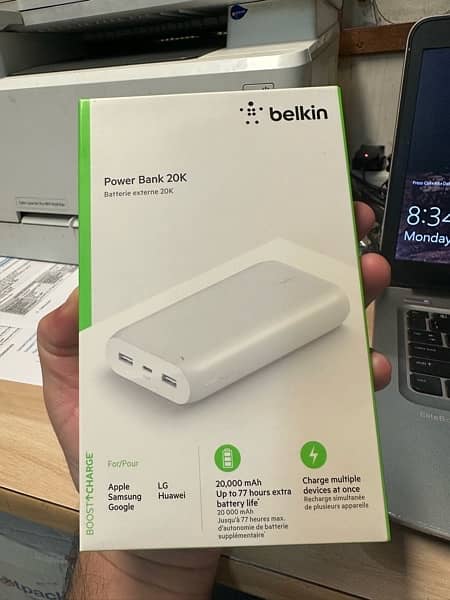 belkin power bank 20K white 0