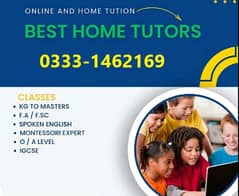 Experiance Femaie & Male Home Tutor Available for all classes / Lahore